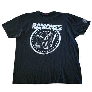 Ramones 1 2 3 4 Eagle Hey Ho Lets Go 2006 Black Punk Rock T-Shirt Size XL